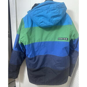 Burton Mens Small Green/Amparo Blue Dryride Ski Snowboard Snow Jacket Insulated